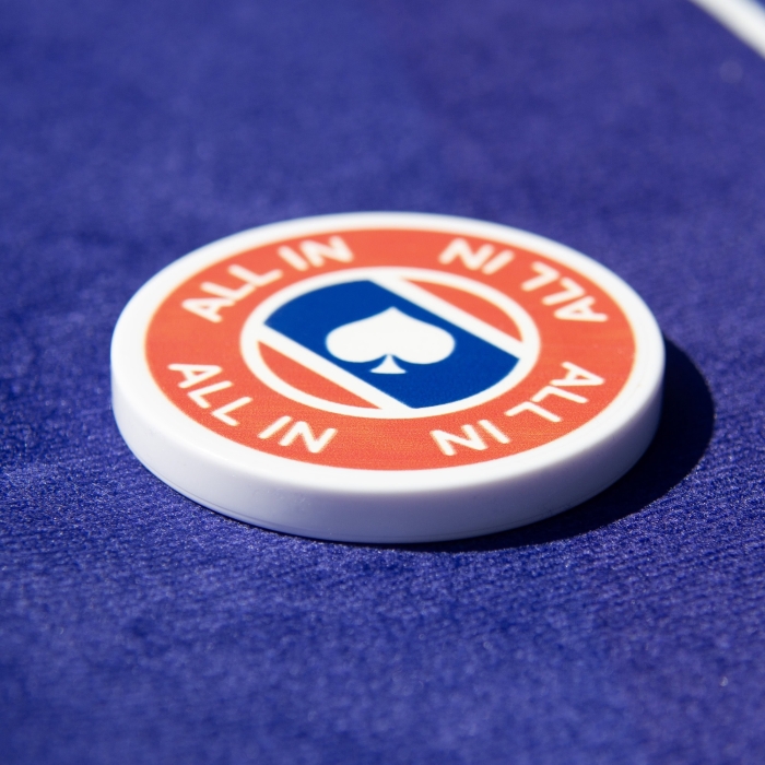 Button All In Norgesmesterskapet i Poker NM hvit