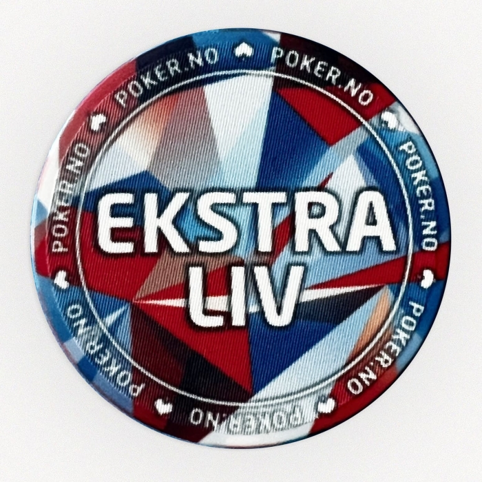 Pokersjetong med design “Ekstra liv”