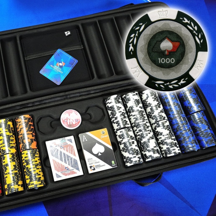 Poker koffert Deluxe, Spar, 500 sjetonger, chips